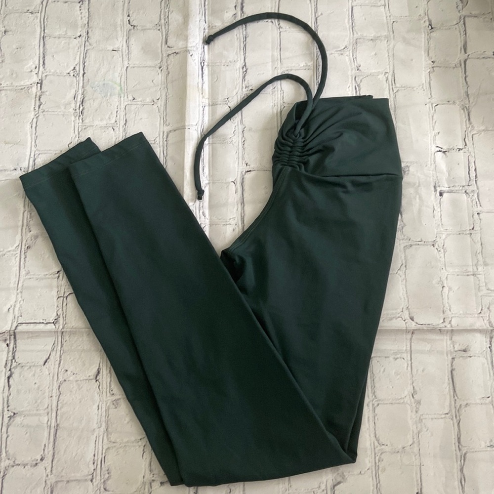 Scrunch Butt Legging Dark Green Tummy Control Legging Brazilian Legging OS